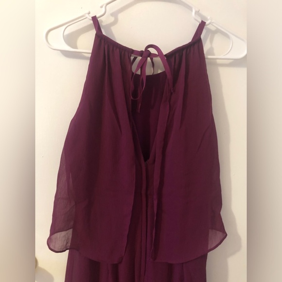 Davids Bridal Sleeveless Wine color sangria long dress size 8 - Picture 5 of 9